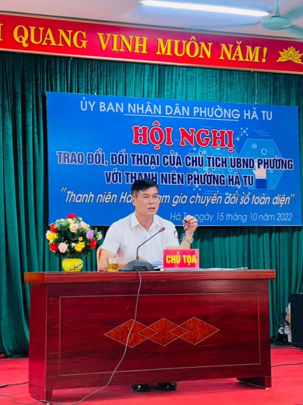 UBND phường Hà Tu Tổ chức Hội nghị đối thoại giữa Chủ tịch UBND phường với thanh niên phường Hà Tu