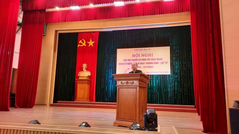 Phường Hà Tu tổ chức hội nghị gặp mặt người có công với cách mạng, thân nhân liệt sĩ nhân Kỷ niệm 75 năm ngày thương binh liệt sỹ (27/7/1947 - 27/7/2022)