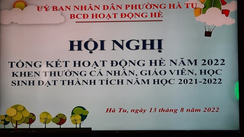Ban chỉ đạo hoạt động hè phường Hà Tu tổ chức các hoạt động hè cho thanh thiếu nhi, học sinh hè năm 2022