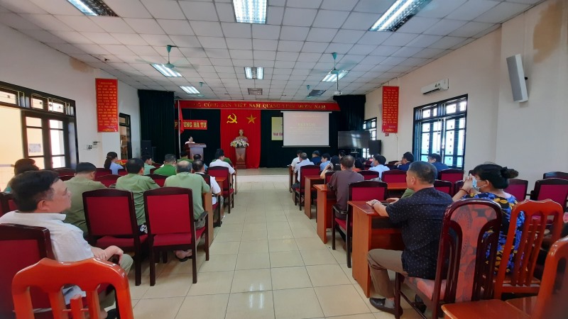 UBND phường Hà Tu tổ chức Hội nghị triển khai thực hiện mô hình "Khu dân cư an toàn về phòng cháy chữa cháy"; tuyên truyền một số nội dung Đề án 06 và phòng chống tội phạm trên địa bàn phường năm 2022