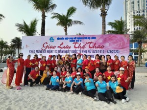 Hội Liên hiệp phụ nữ phường Hà Tu tham gia Chương trình Giao lưu thể thao Chào mừng kỷ niệm 113 năm ngày Quốc tế phụ nữ (08/3/1910 - 08/3/2023) do Cụm số 3 