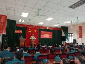 Cụm huấn luyện phường Hà Tu, Hồng Hà, Hà Phong tổ chức khai mạc huấn luyện dân quân năm 2023