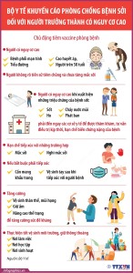 Bộ Y tế khuyến cáo phòng chống bệnh sởi đối với người trưởng thành có nguy cơ cao