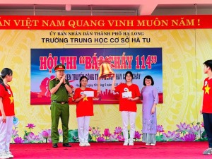 Trường THCS Hà Tu  tổ chức Hội thi "Rung Chuông Vàng - Báo cháy 114" và nâng cao kiến thức  phòng chống cháy nổ 