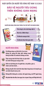 Ngày Quyền của người tiêu dùng Việt Nam 15/3/2025: Bảo vệ người tiêu dùng trên không gian mạng